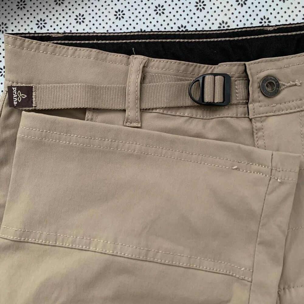 prAna Stretch Zion Cargo Pants Men MedX32L Khaki Tan Hiking Outdoor M4ST32111